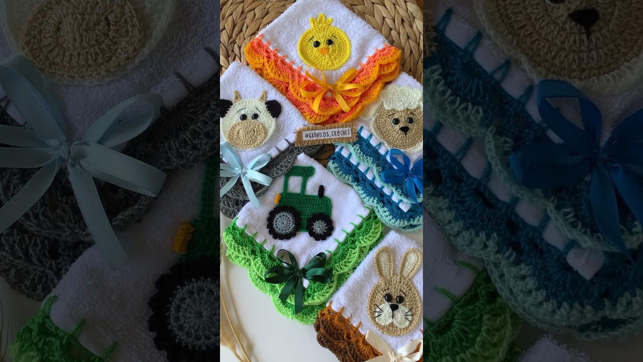 Toallitas tejidas a crochet. #tejidosacrochet #tejidoparaprincipiantes #tejidosacrochetparabeb&eacute;