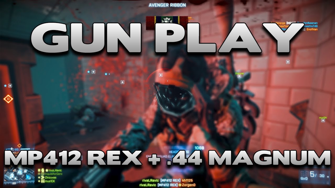 Battlefield 3 Gun Play : MP412 REX + 44 MAGNUM