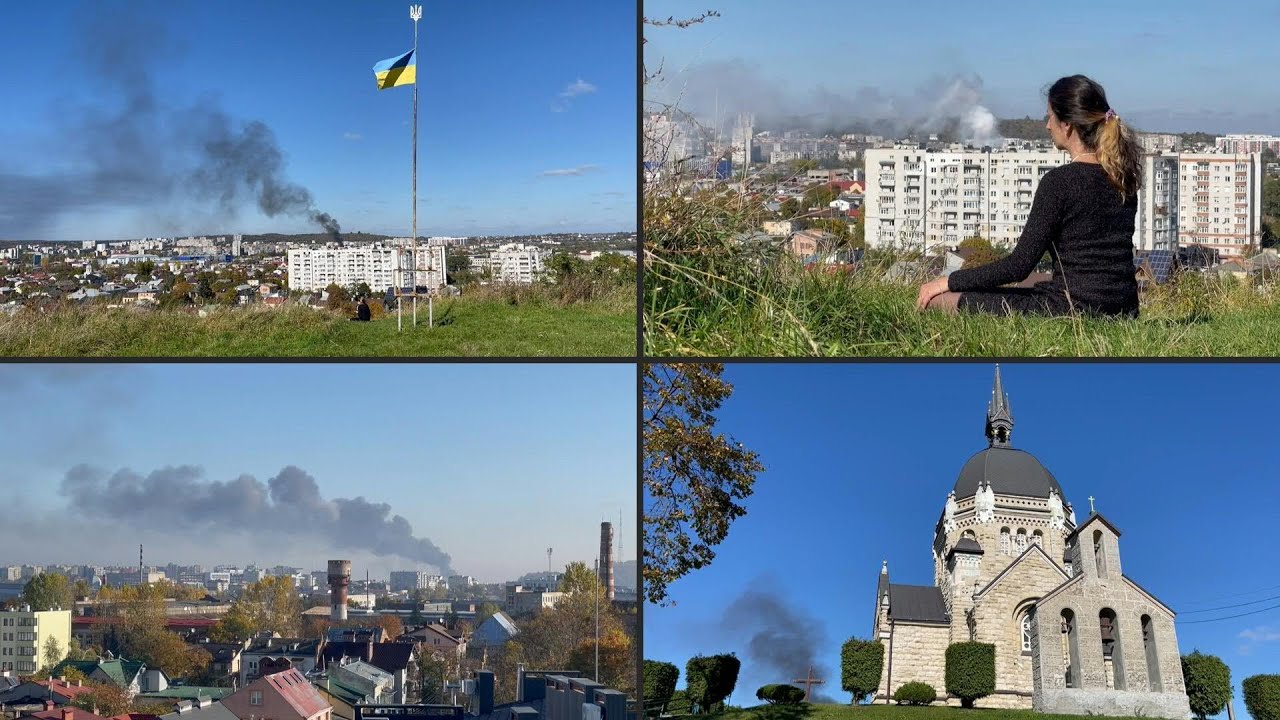 Smoke rises above western Ukrainian city of Lviv following Russian strikes | AFP