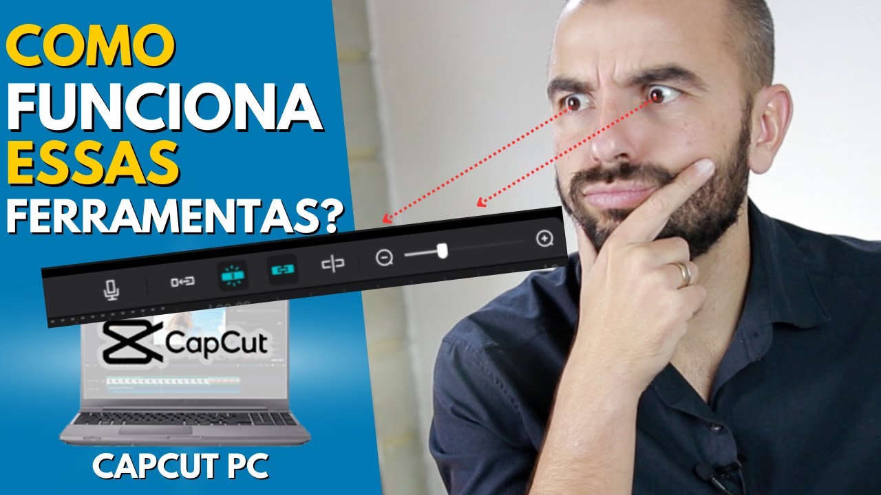 Botões e funções no CapCut PC. Edite mais rápido! Como elas funcionam? VINCULAÇÃO, ÍMÃ, EIXO, CLIQ..