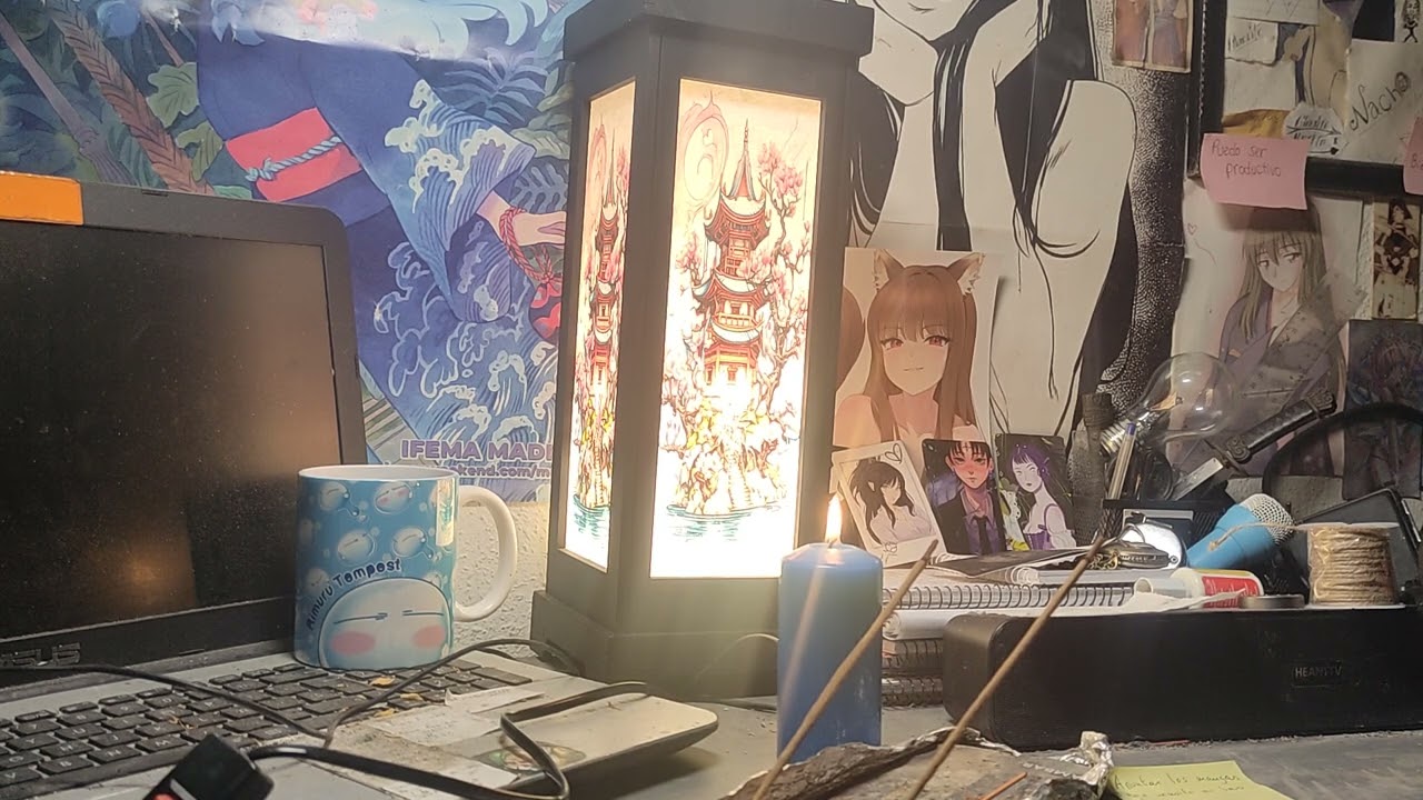 ambiente vela con ambiente otaku y musica relajante