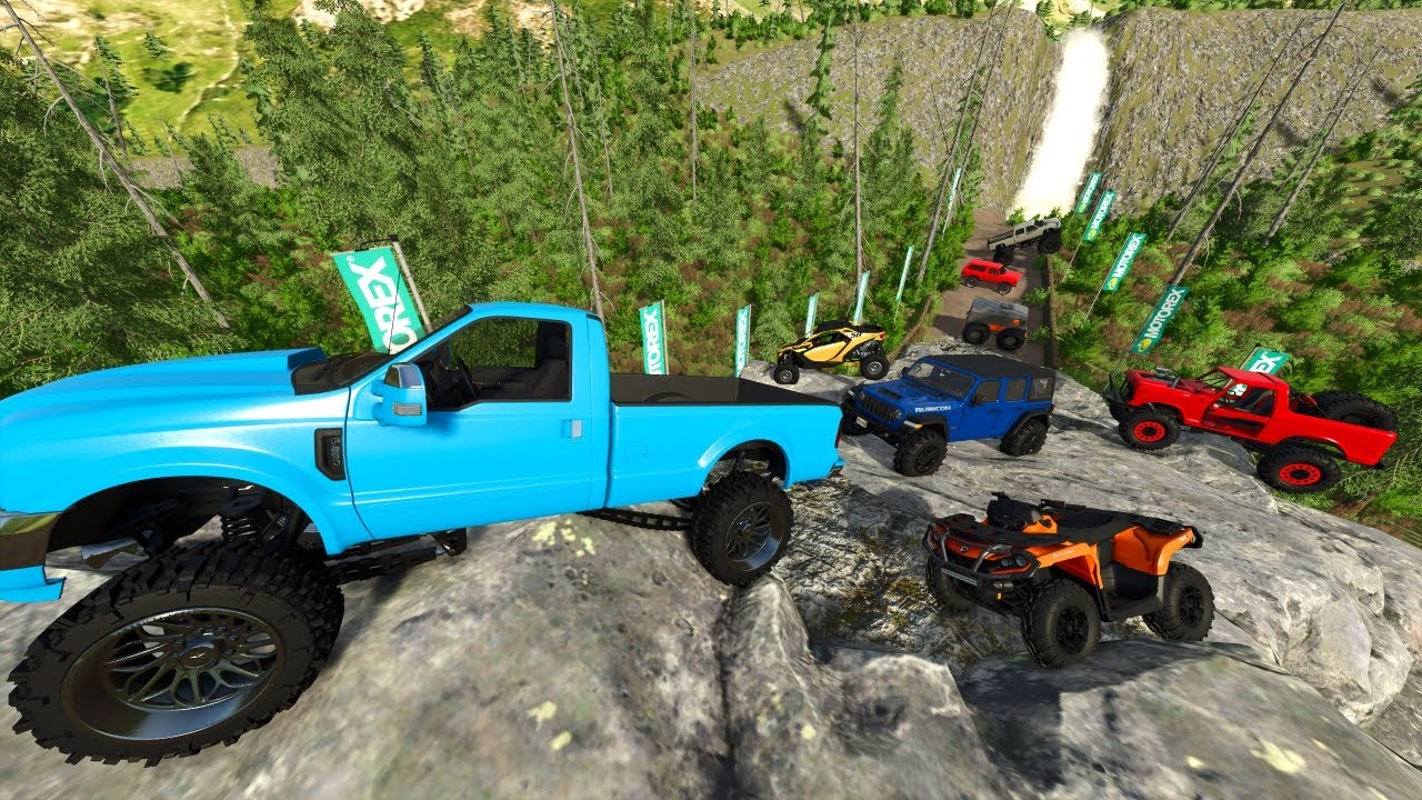 Racing with Random Cars on Offroad Racetrack | Farming Simulator 25
