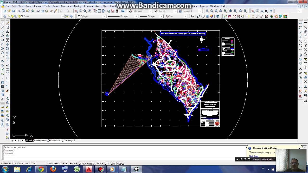 Covadis مشكل probleme pas de points topographique