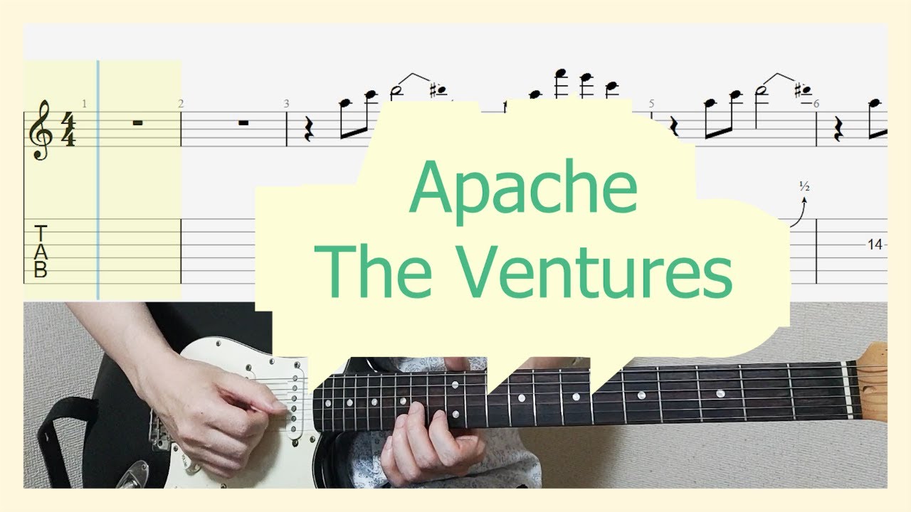 The Ventures - Apache Guitar Cover with Tab