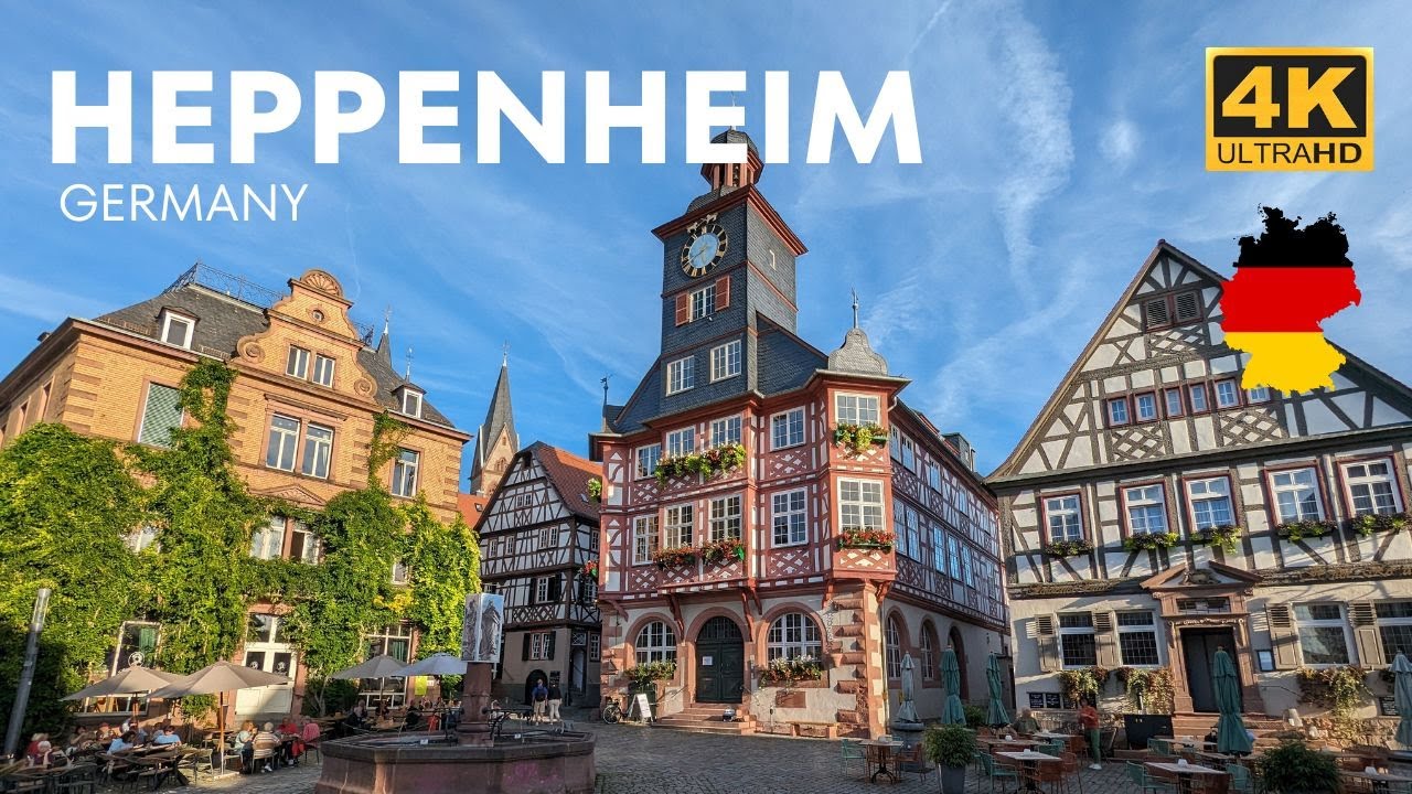Heppenheim (Bergstraße), Germany: A walking tour in 2023 I  4K HDR