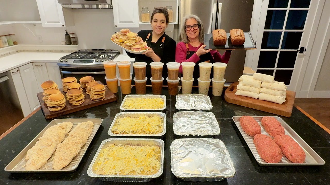 Cook Once and Eat For Two Months! High Protein Breakfast, Lunch and Dinner Freezer Meals!