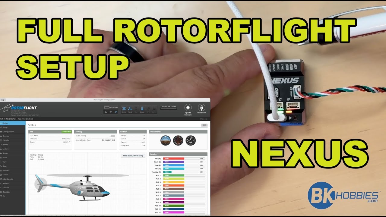 RotorFlight Complete Setup with the Nexus from beginning to end (#4)