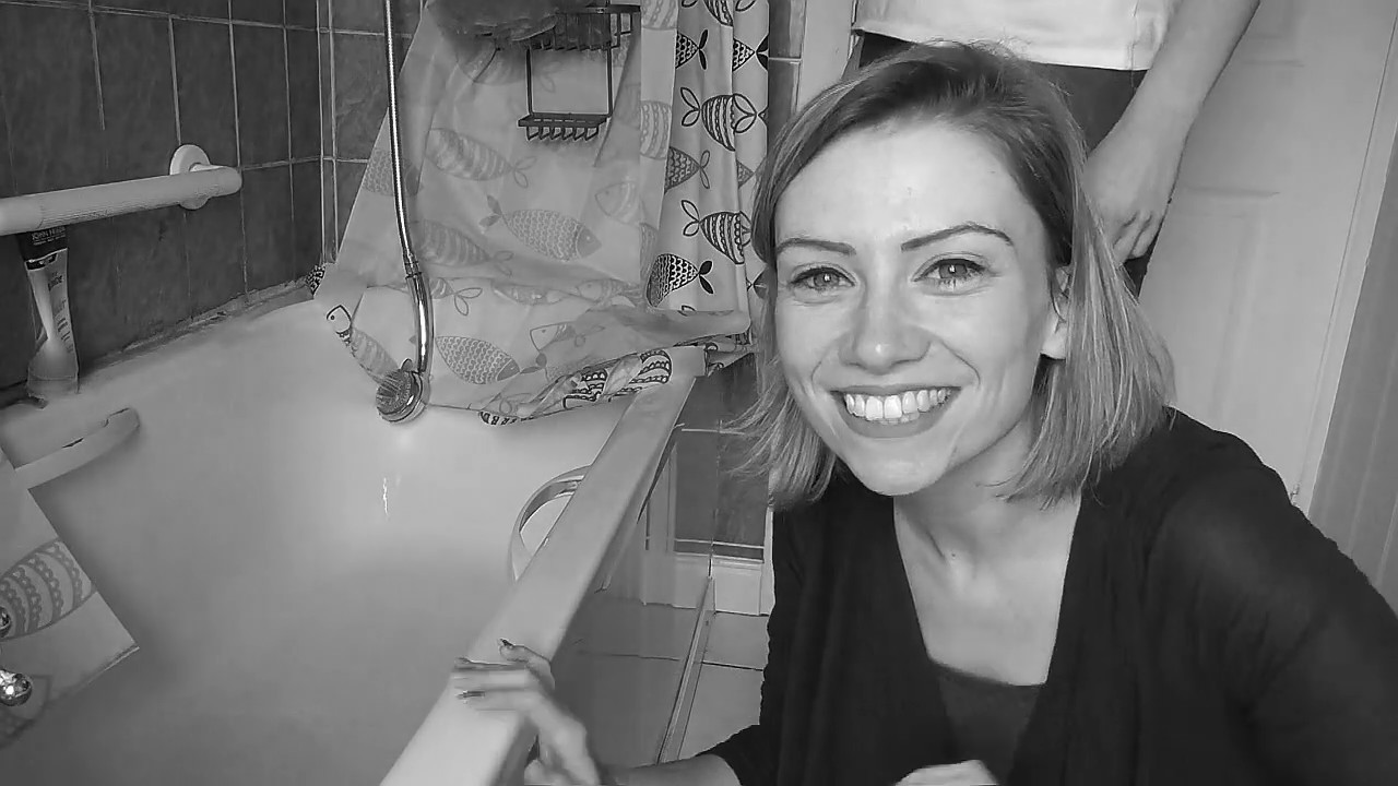 Bloopers/wet hair video prep/washing hair