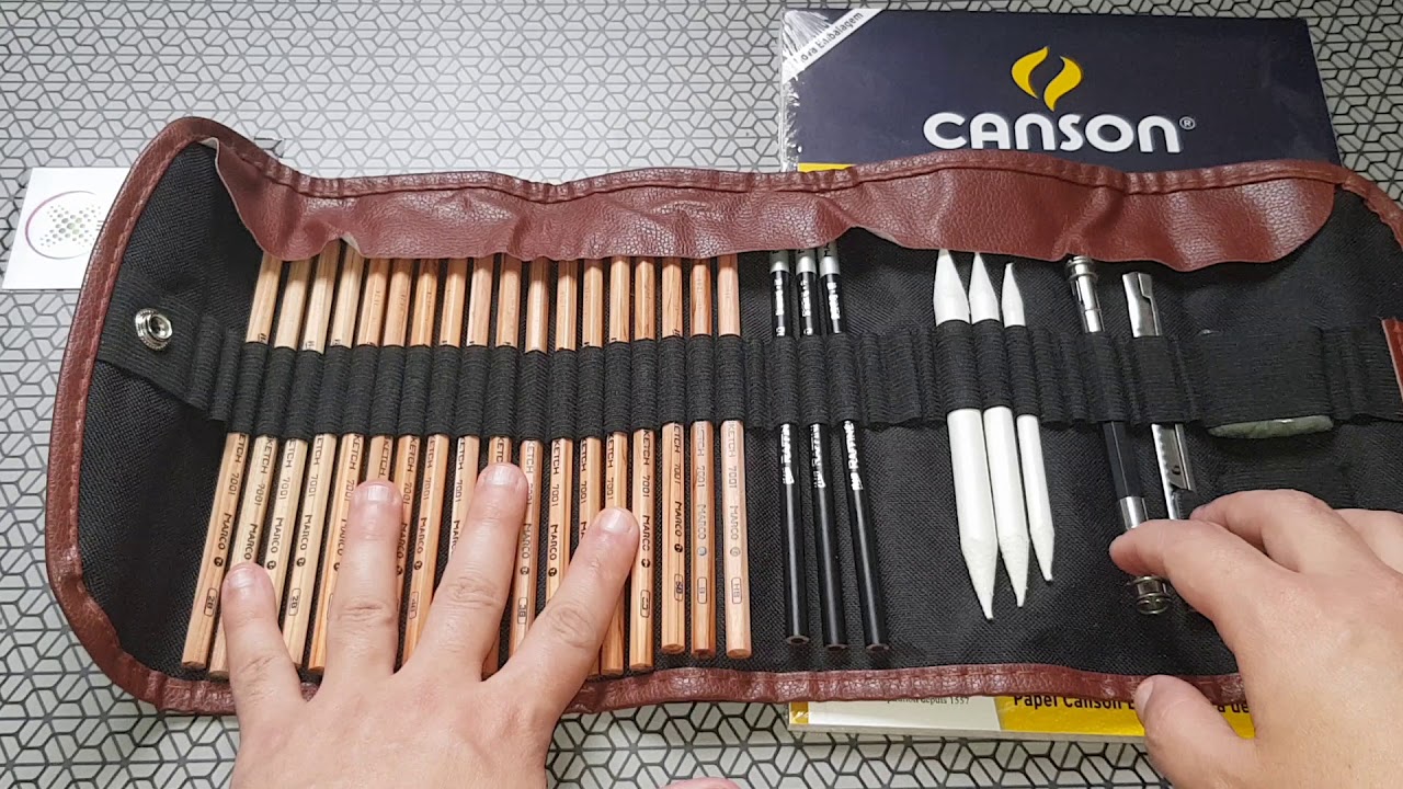 Kit lápis de desenho 30 peças Marco Raffiné e Cason