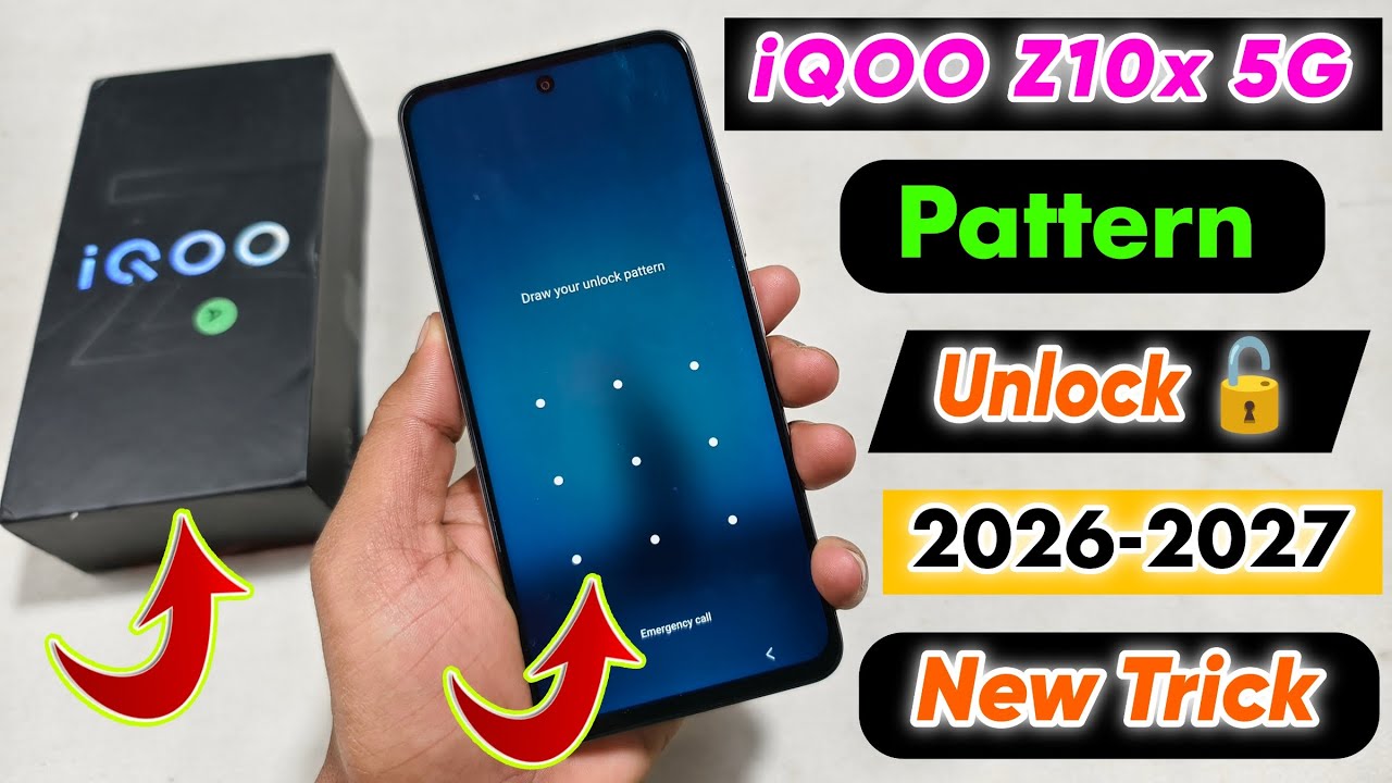 iQOO Z10x 5G Pattern Lock Kaise Tode || iQOO Z10 Series Pattern Unlock 🔓