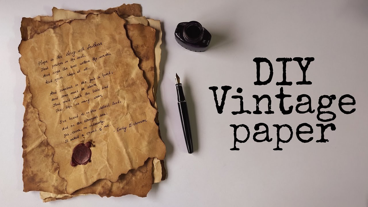 DIY Vintage Paper I Wax seal I Easy Tutorial using coffee I Luna Joy
