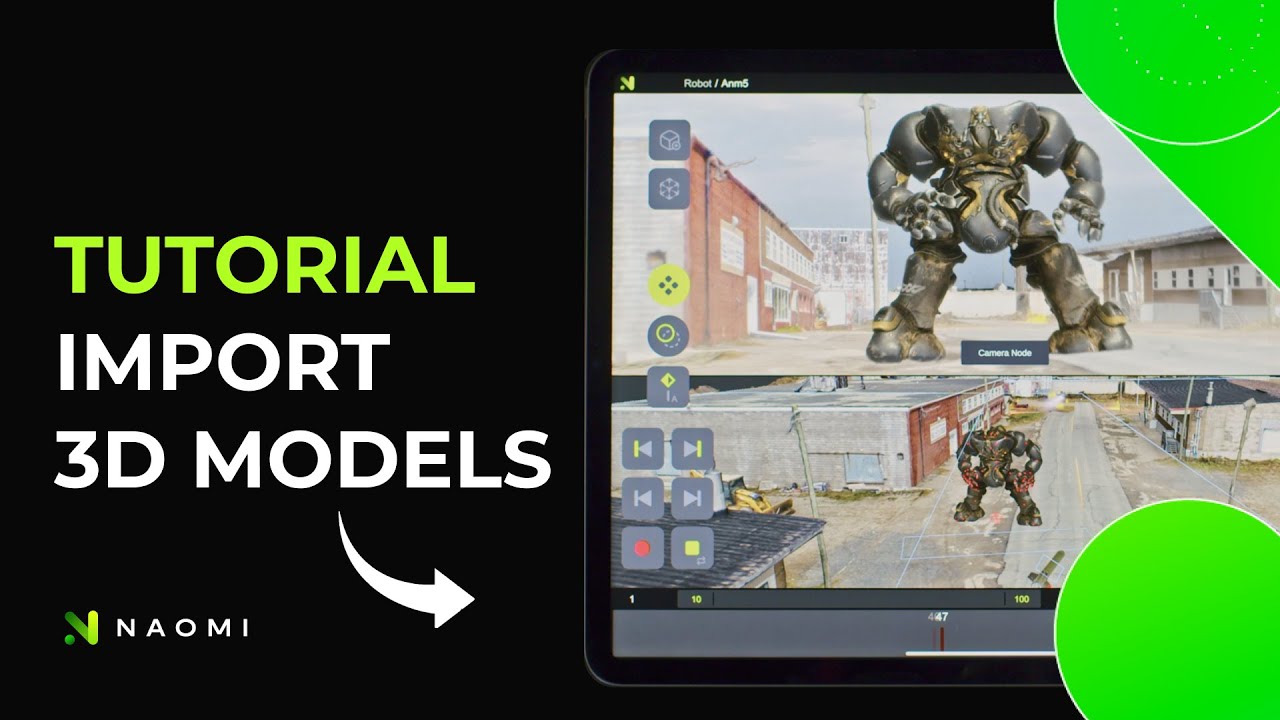 3D Animation on iPad - Tutorial: How to Import 3D Models into Naomi Animation App
