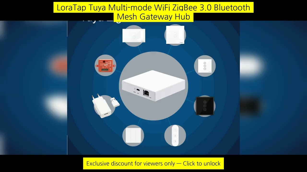 Loratap Tuya Multi-Mode Wifi Zigbee 3.0 Bluetooth Mesh Gateway Hub Bridge