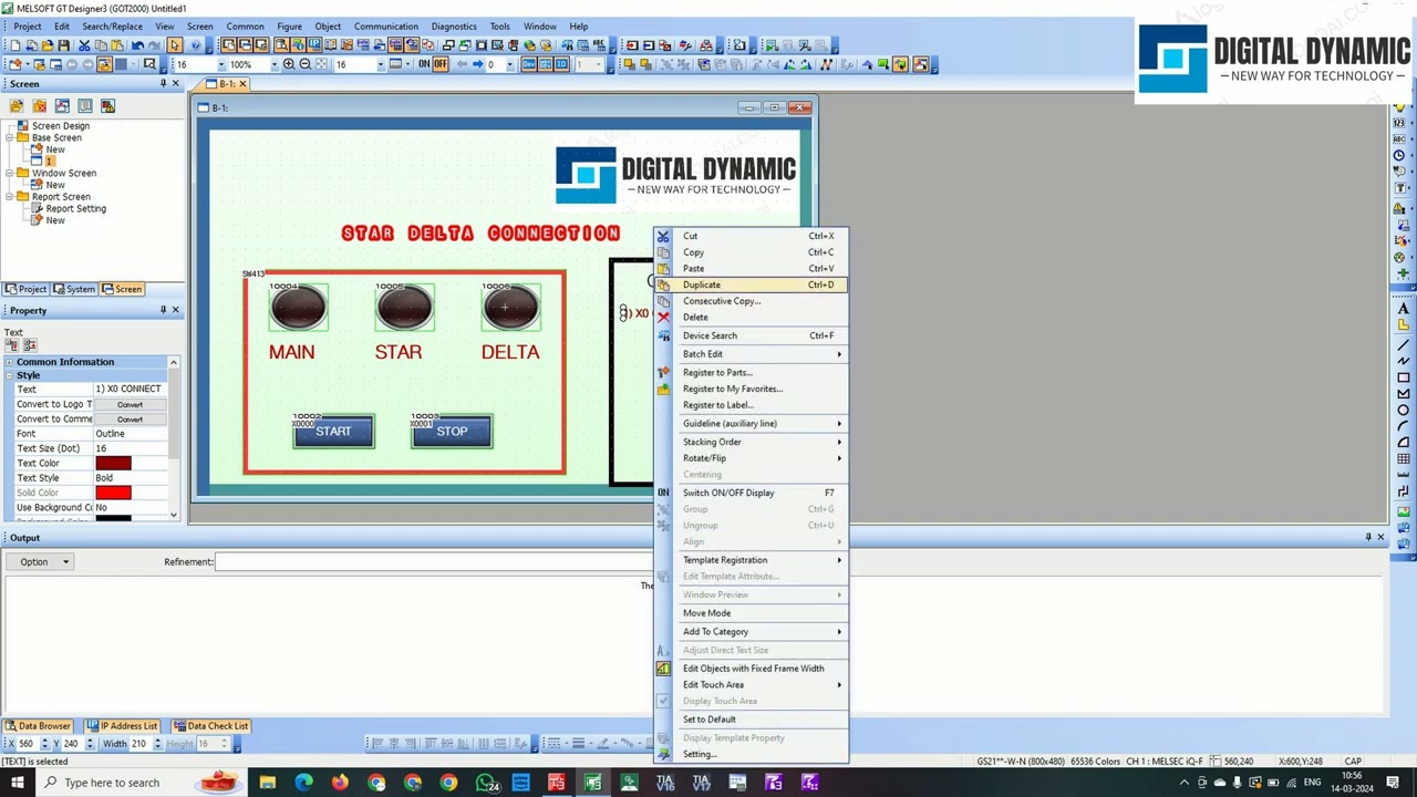 STAR DELTA LADDER LOGIC WITH HMI  IN GX WORKS-3 & GT DESIGNER-3/#plc /#mitsubishi / #siemens #robot