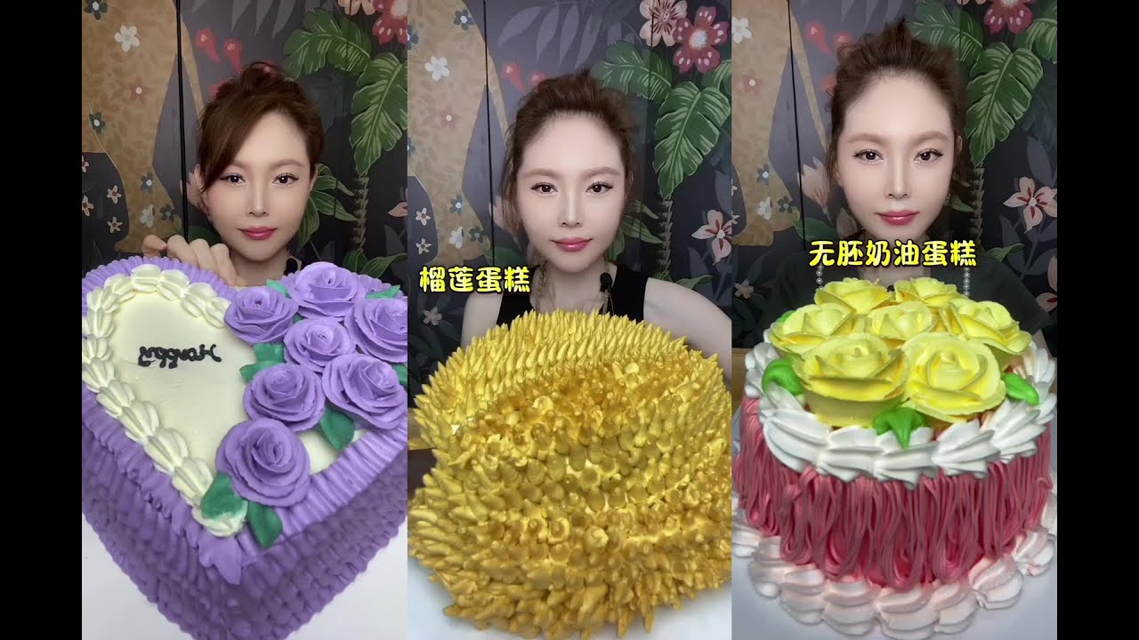 ASMR MUKBANG Thousand Layer Cake And Waxy Sound 크림 chocolate cake dessert recipes