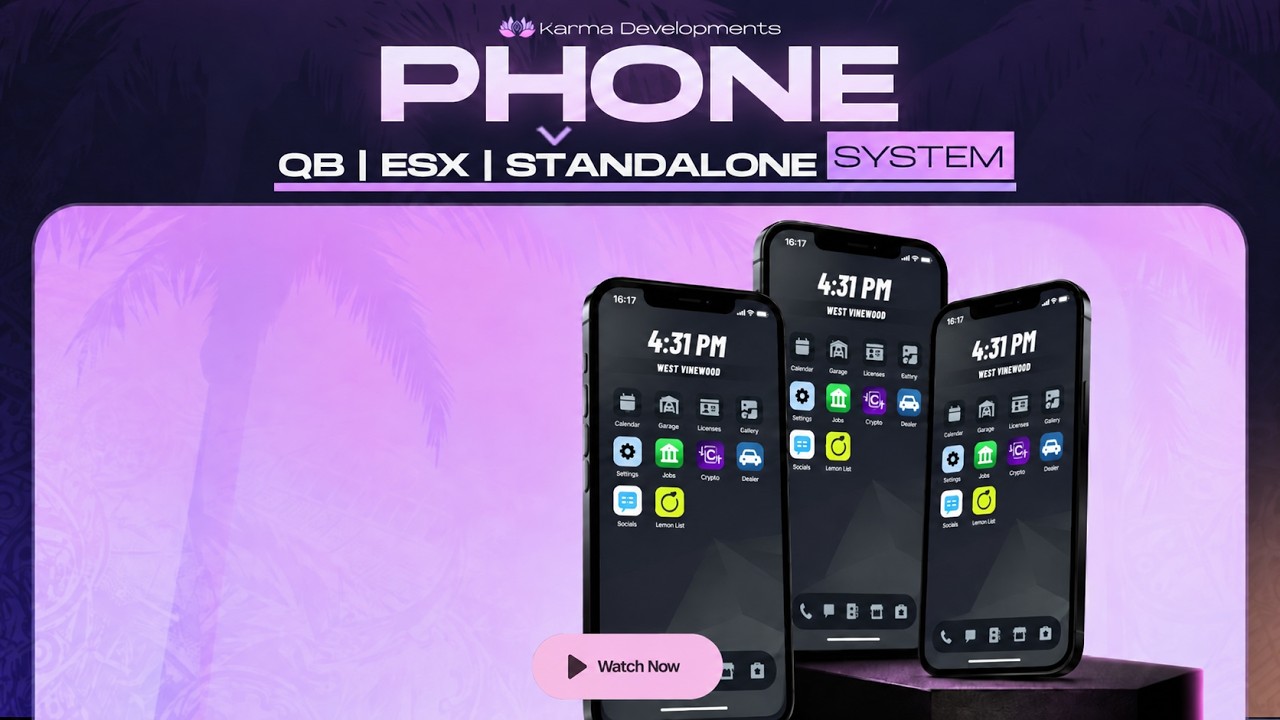 Fivem - Karma Developments Phone V System [QBCore/QBox/ESX]