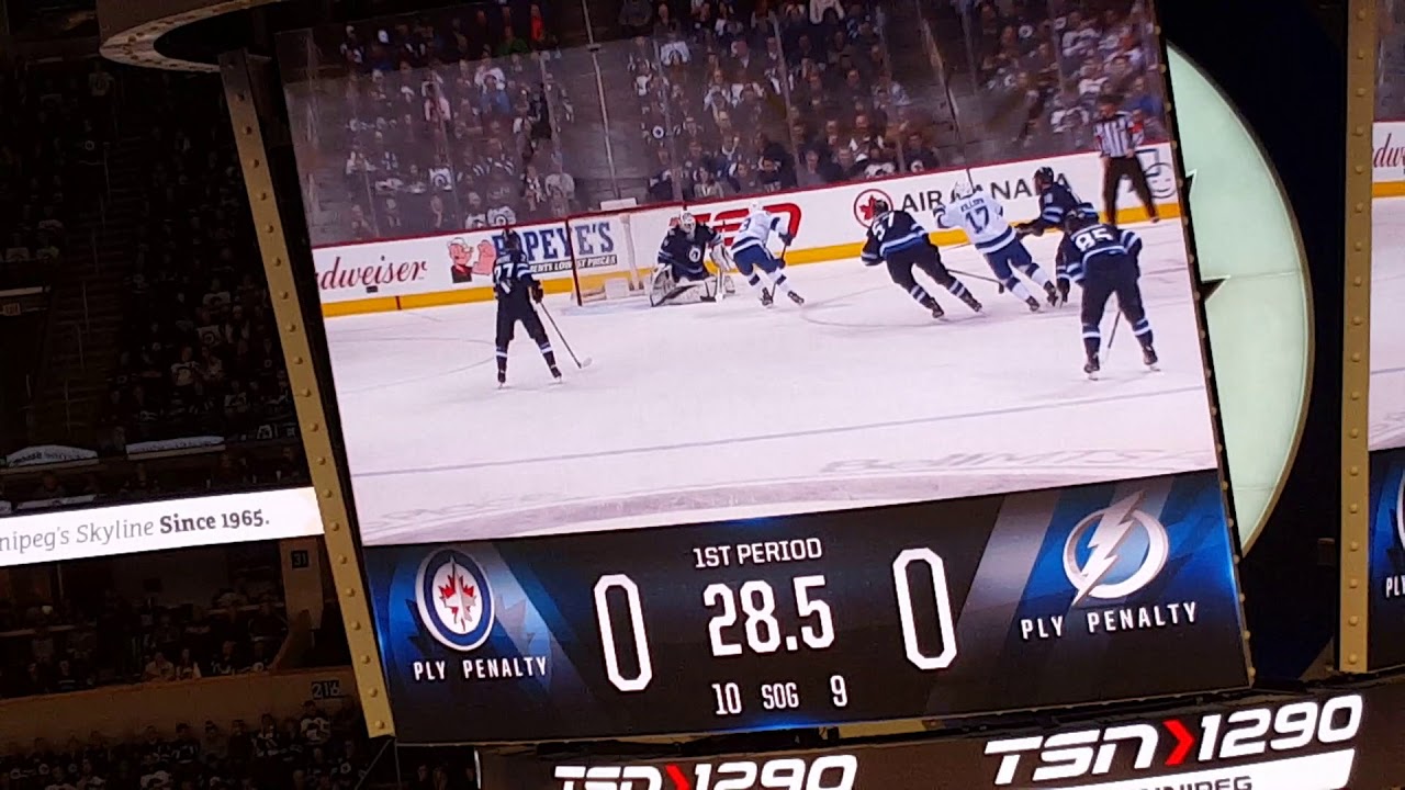 Jets vs. Lightning 1/30/18 Matthew Peca goal