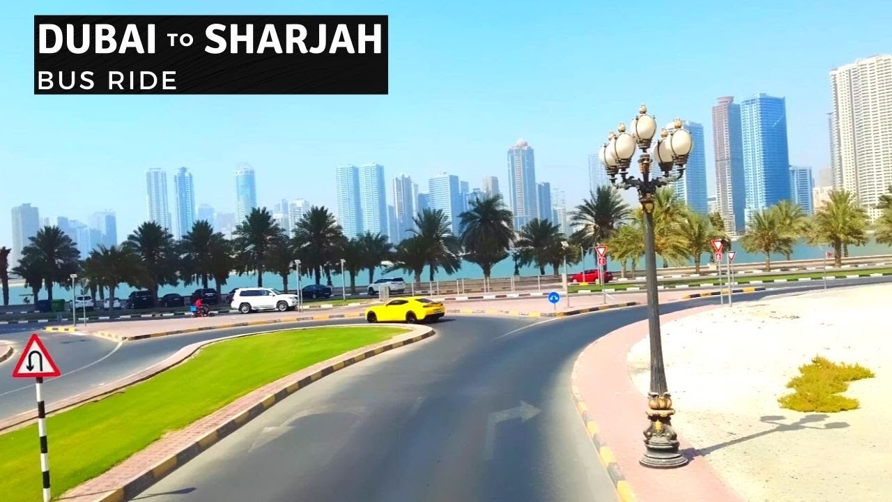 【4K】Road Travel from Dubai to Sharjah by BUS I Amazing Road Views l Jhigz Ortua