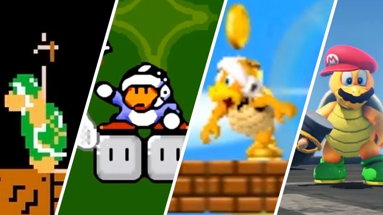 Evolution of Hammer Bro in Super Mario Games (1985-2023)