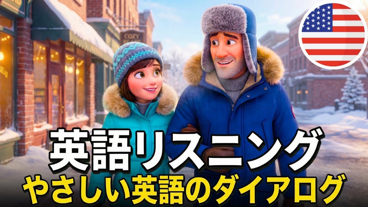 この簡単な会話『冬の街での何気ない会話』で英語の耳を作ろう！