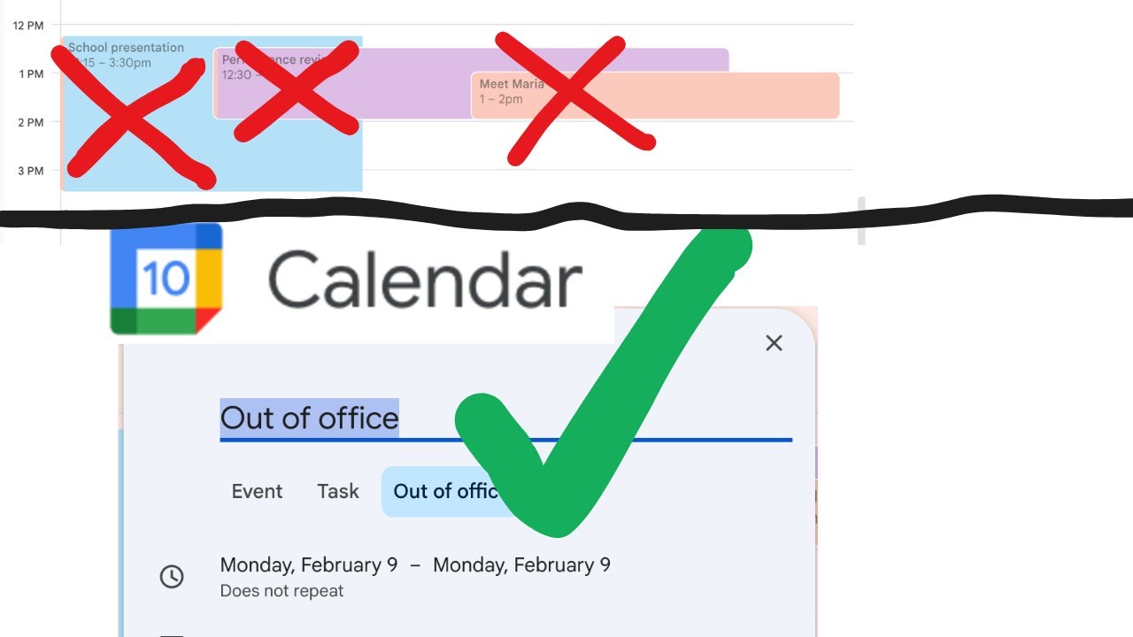 Google Calendar Out of Office - Automatic reply to meeting invitations