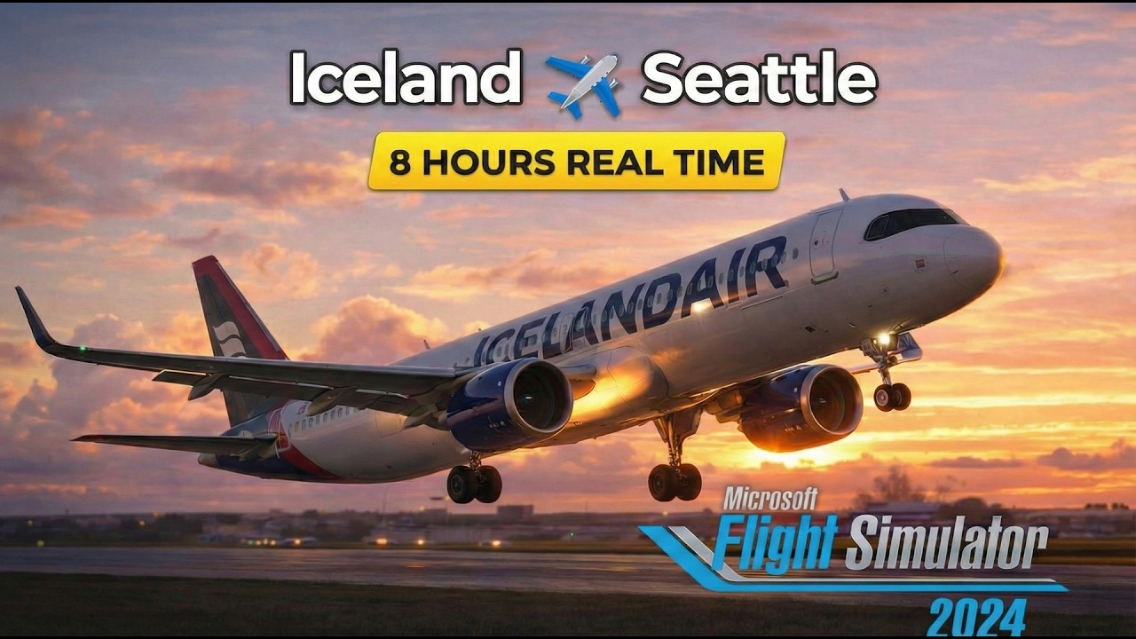 Airbus A321 Icelandair Flight Iceland ✈️ Seattle | MSFS 2024 RTX 4080