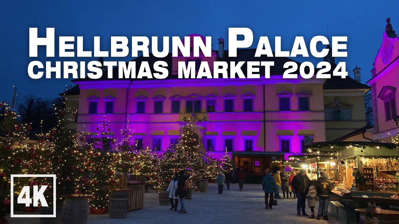 Salzburg Hellbrunn Palace Christmas Market 2024 • 4K 60 fps HDR ASMR