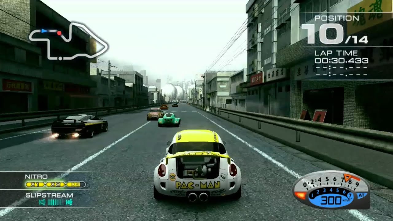 Ridge Racer 7 Maker's Trial STARBLADE with WildGangComplete at Industrial Drive R [Control view]