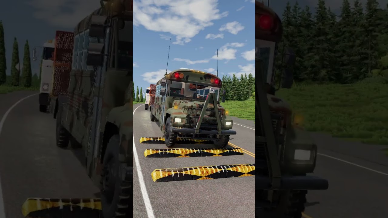 BeamNG.drive Truck and Cars vs Speed Bump Eps557