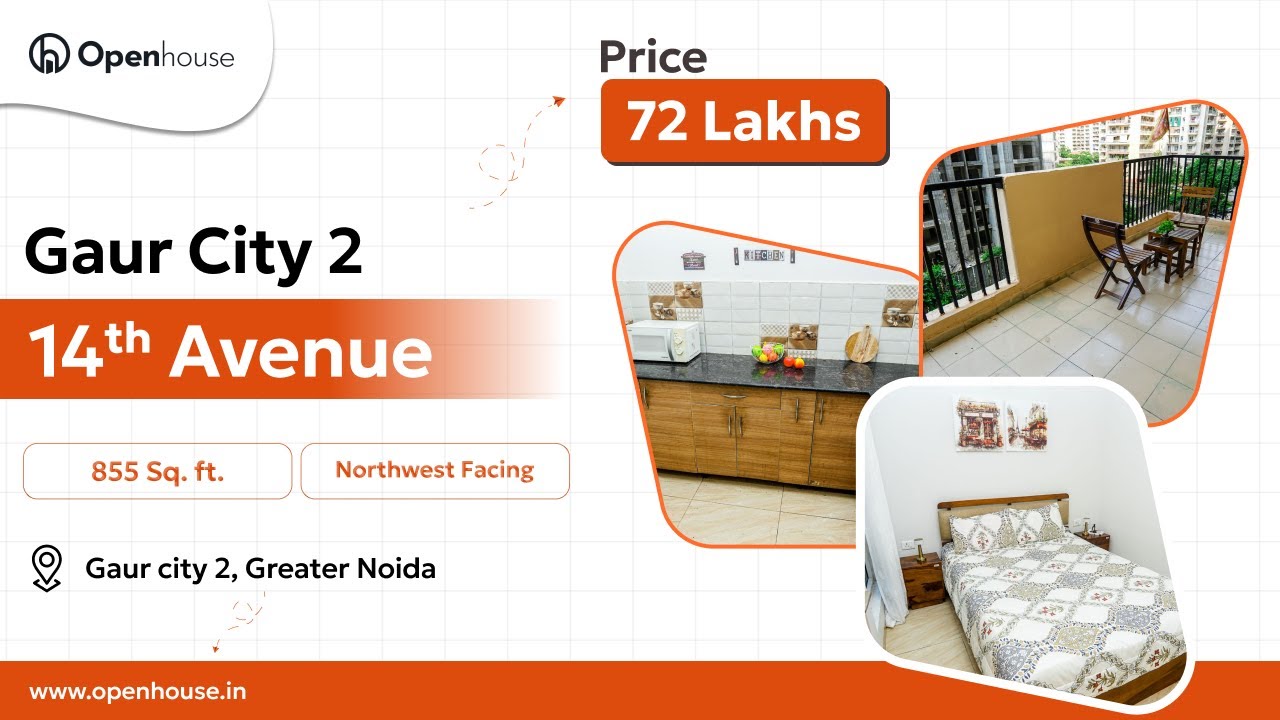 2 BHK Tour | Gaur City 2 14th Avenue, Greater Noida | 855 Sqft Ready Apartment