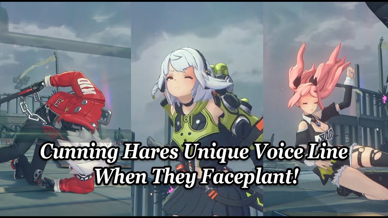 Cunning hares unique voice line when they faceplant!