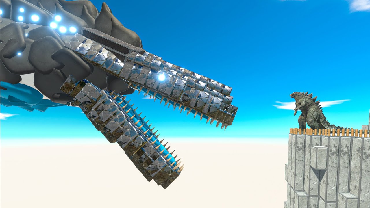 Mosasaurus Godzilla vs Big and Little Size Units - Animal Revolt Battle Simulator