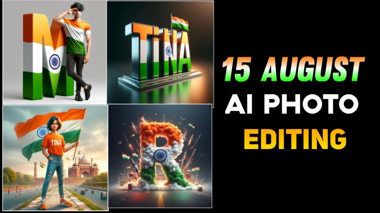 15 August Ai Photo Editing | Independence day Photo Editing | Name Art Photo Editing 2024