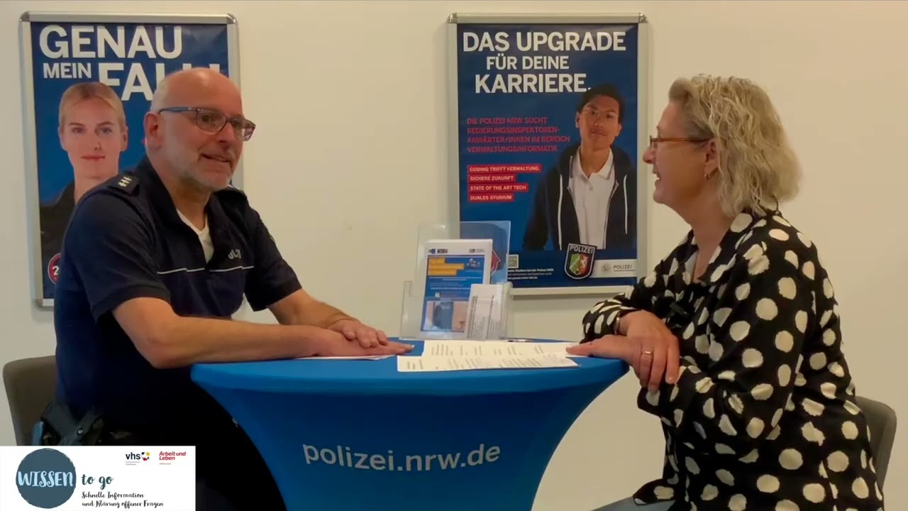 Wissen to go: Was macht eigentlich ein Polizist in Oberhausen bei der Gefahrenabwehr?