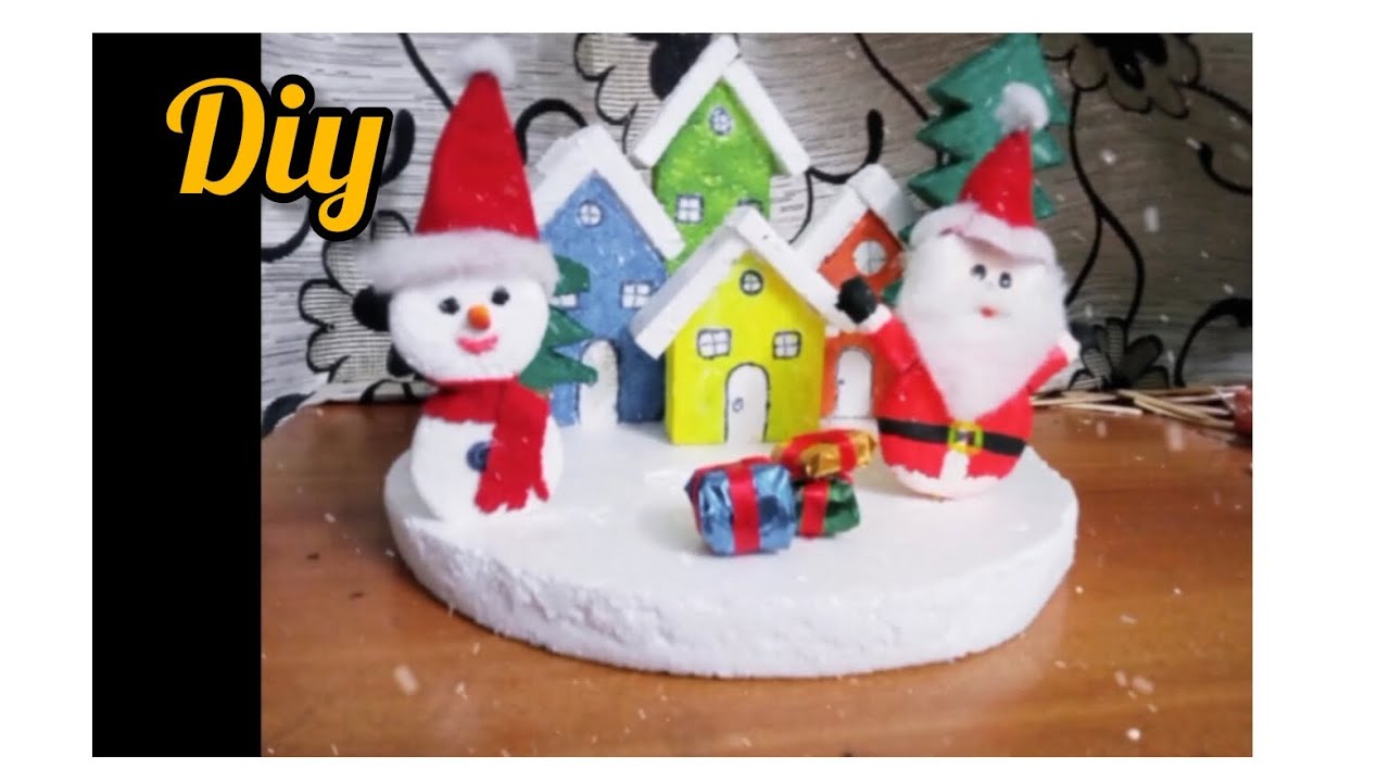 Diy Christmas decorations  idea  .Thermocol craft idea for Christmas decorations. 