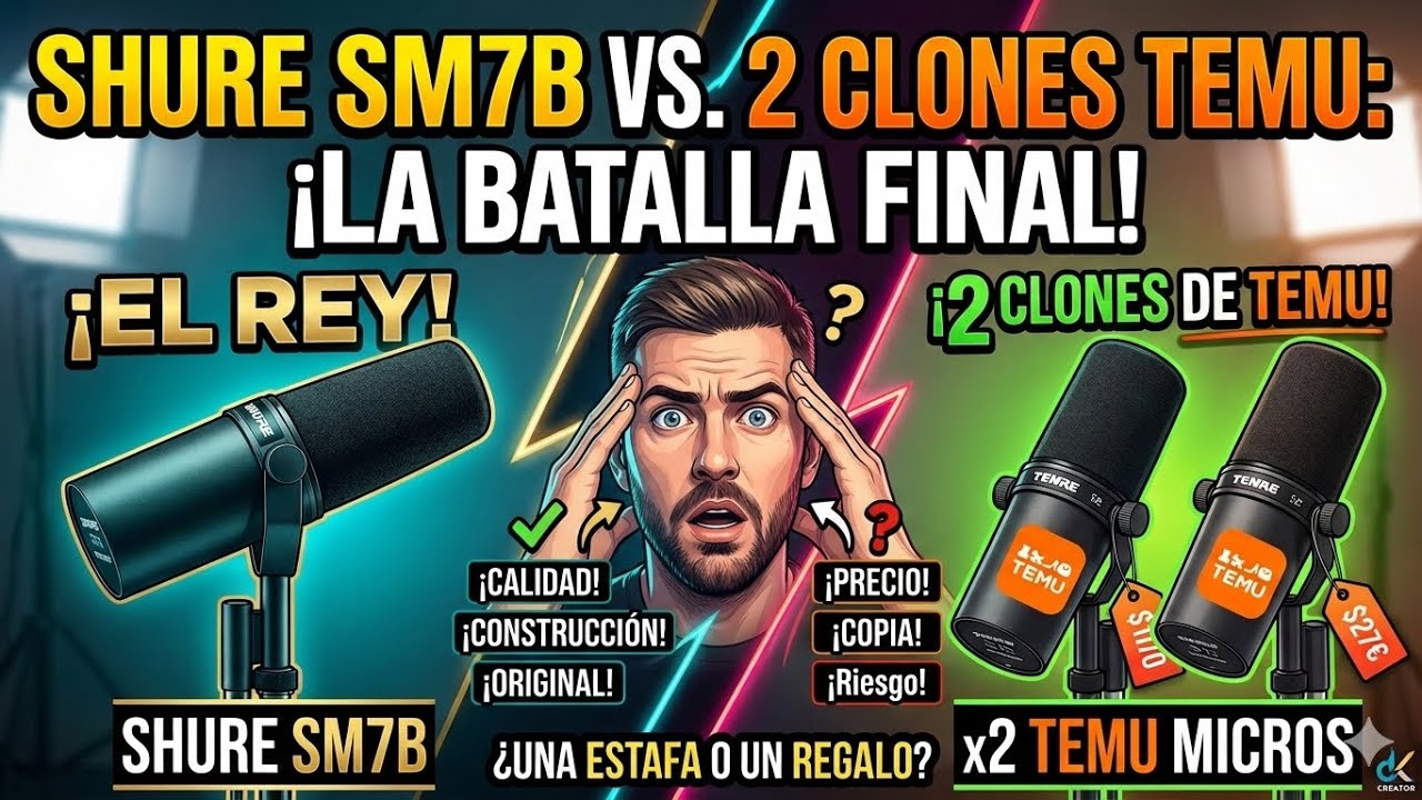 SHURE SM7B vs SM7B de TEMU ‼️