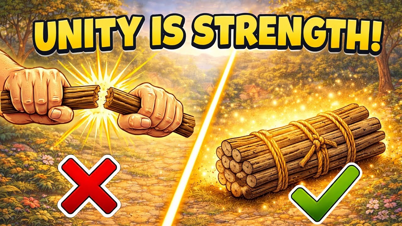 The Bundle of Sticks 🪵 | Unity Is Strength | Moral Story for Kids | Kids Corner