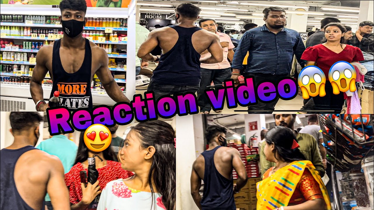 WHEN BODYBUILDER ENTER A MALL-AMAZING GIRLS RECTION //public relations video// Reactions video