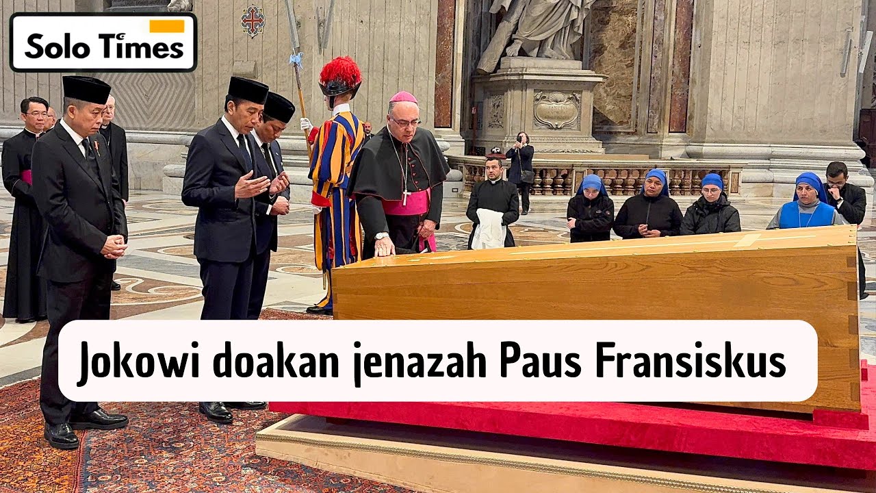Detik2 Jokowi dan Utusan Prabowo Doakan Paus Fransiskus di Basilika Santo Petrus, Vatikan.