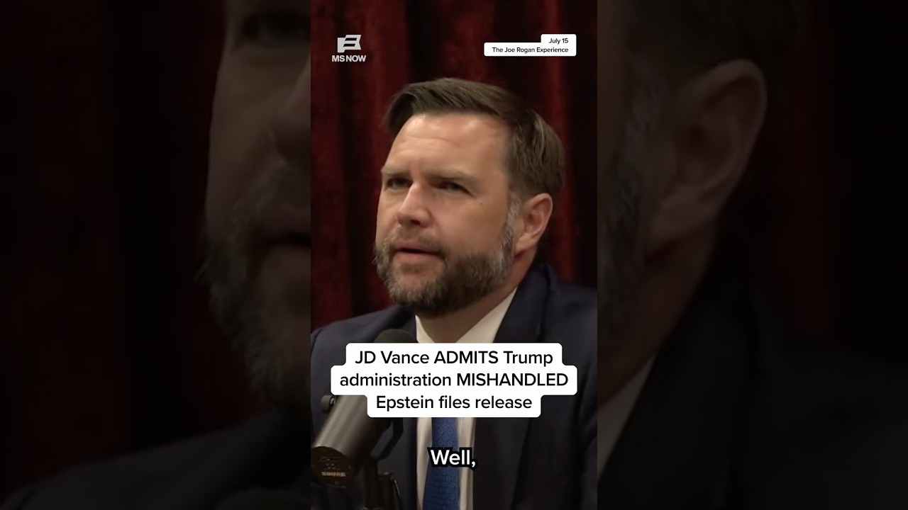 JD Vance ADMITS Trump administration MISHANDLED Epstein files release