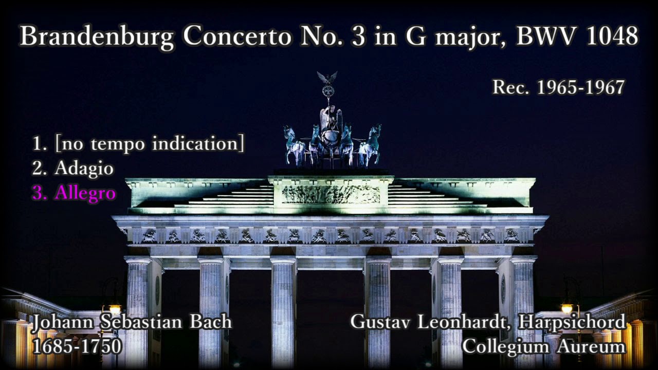Bach: Brandenburg Concerto No. 3, Collegium Aureum (1965-67) バッハ ブランデンブルク協奏曲第3番 コレギウム・アウレウム