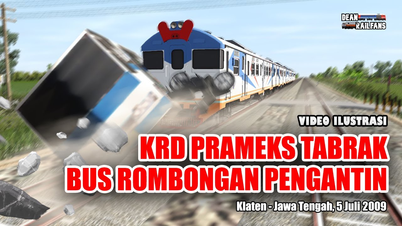 AKIBAT SOPIR NGAWUR !!! BUS ROMBONGAN PENGANTIN TERTABRAK KRD PRAMEKS di KLATEN | Train Simulator