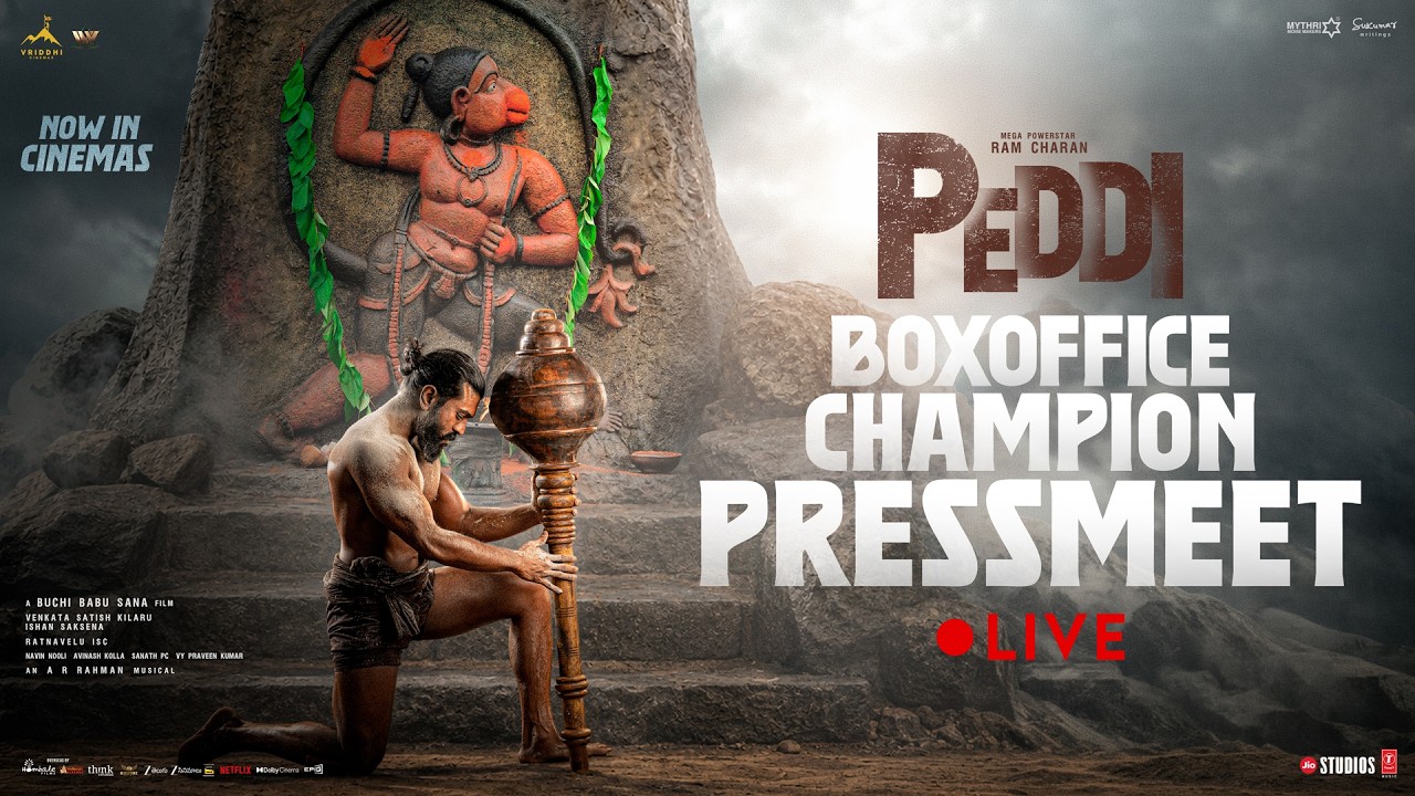 Peddi Box Office Champion Press Meet LIVE | Ram Charan | Buchi Babu Sana | Janhvi Kapoor