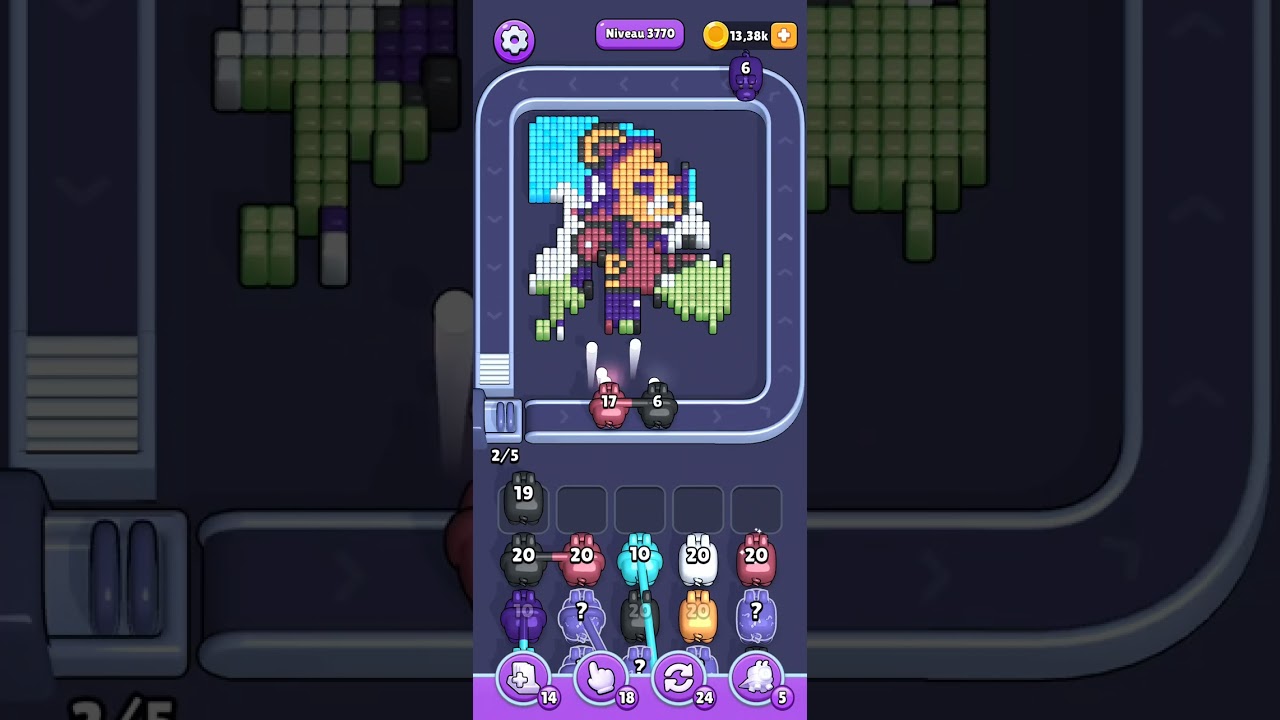 Pixel Flow Level 3770 Hard - The one with the running bear 