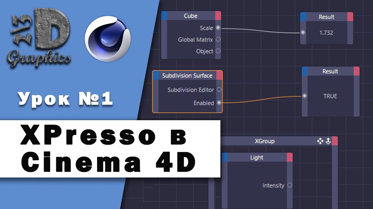 Вводный урок. XPresso в Cinema 4D