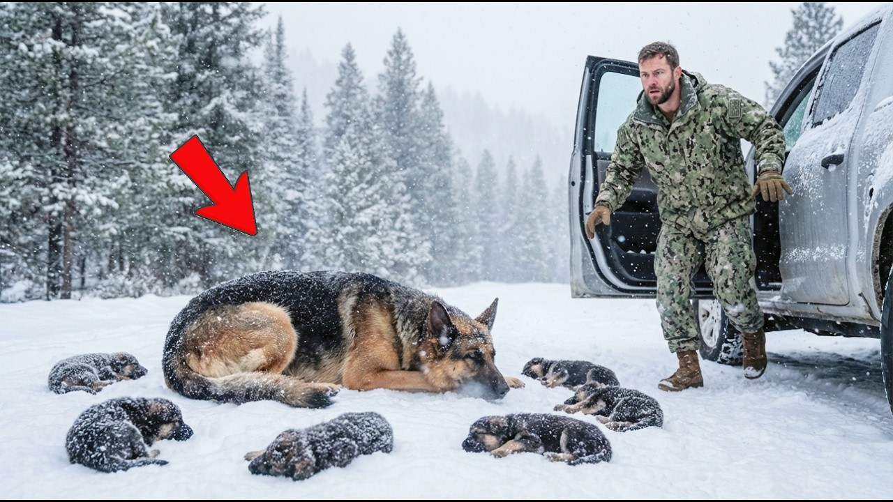 A Navy SEAL Found a Mother Dog and 5 Puppies in a Blizzard — A Moment That Changed His Life