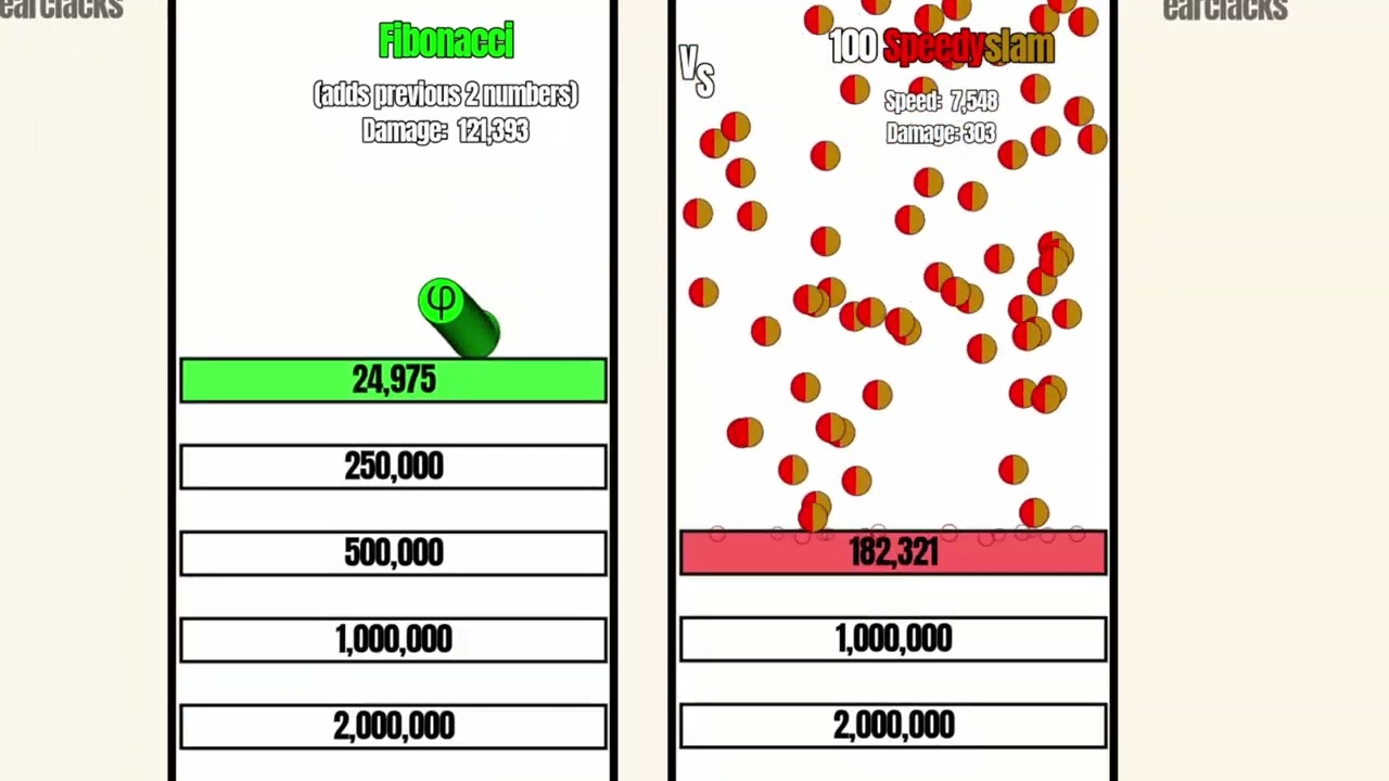 Fibonacci VS 100 Speedyslam| Block-break Race