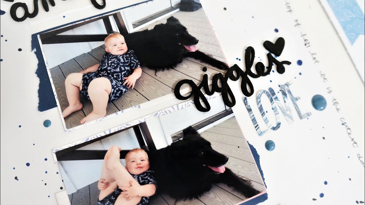 Scraplifting Rachel Tallman Baby Tags Layout Process Video