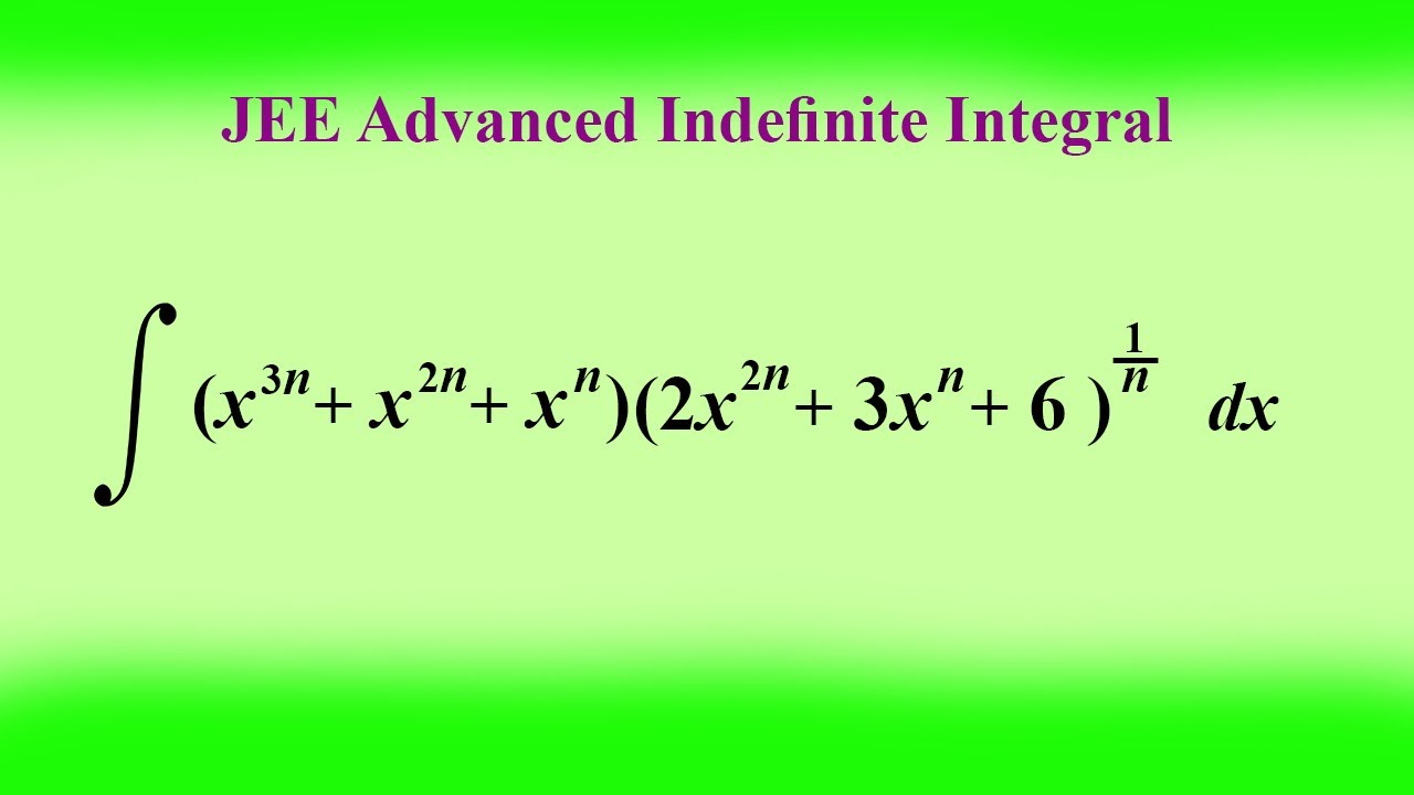 How to solve this JEE Advanced indefinite integral ?