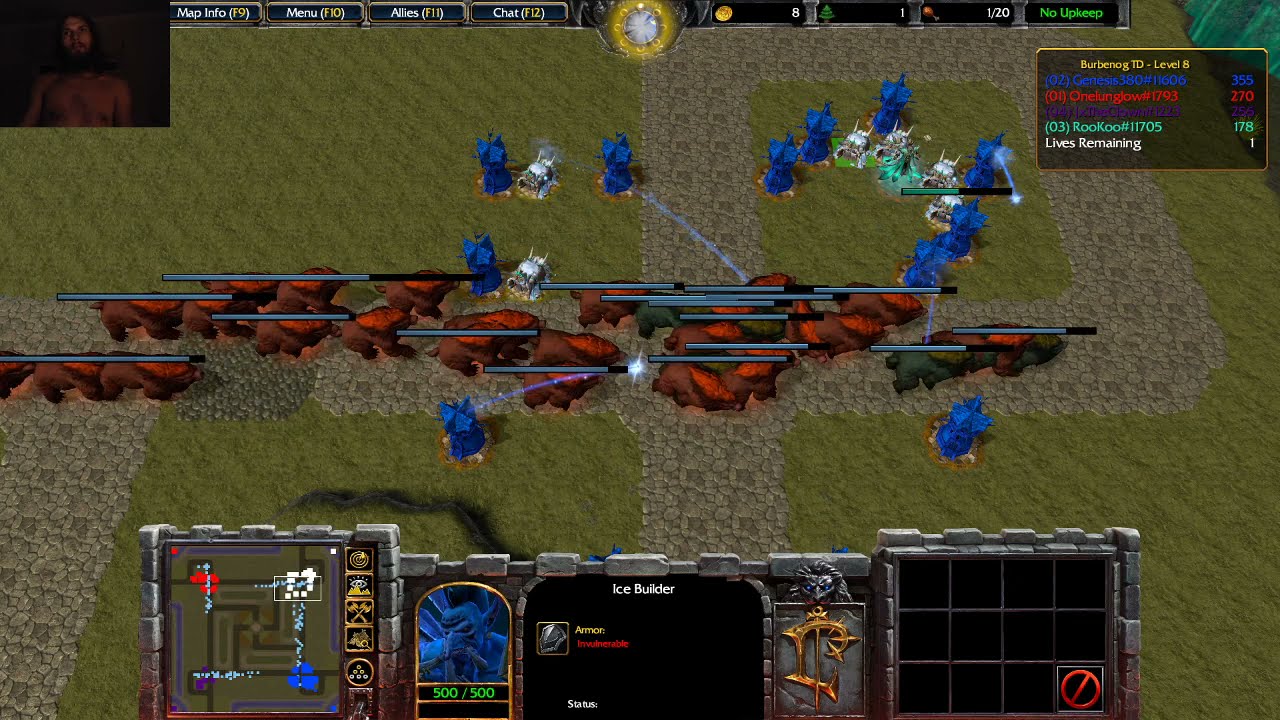 Warcraft 3 Burbenog TD Blitz Expert All Random FULL GAME